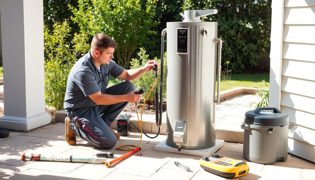 Outdoor Water Heater Installation Process