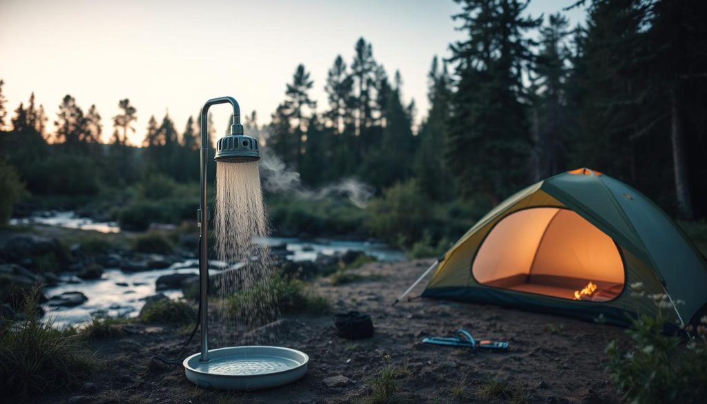 Portable Shower Camping Experience