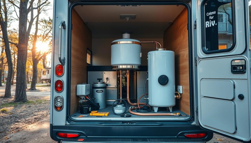 RV Water Heater Installation