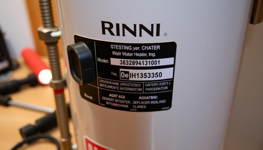 Rinnai Water Heater Age Identification